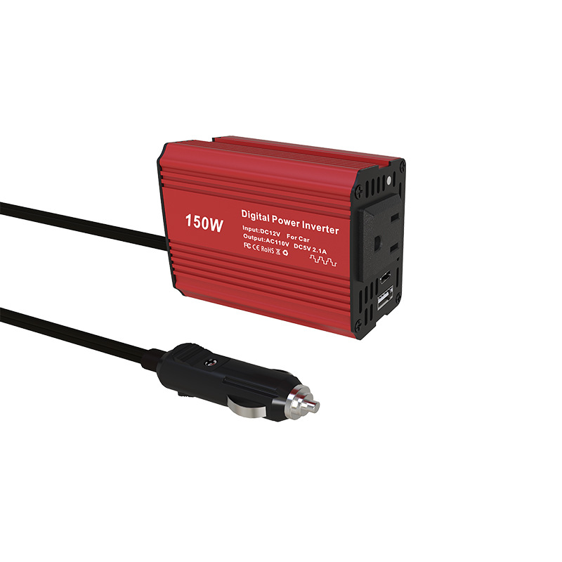 车载逆变器150W美规日规12V转110V USB快充Type-c快充电源转换器