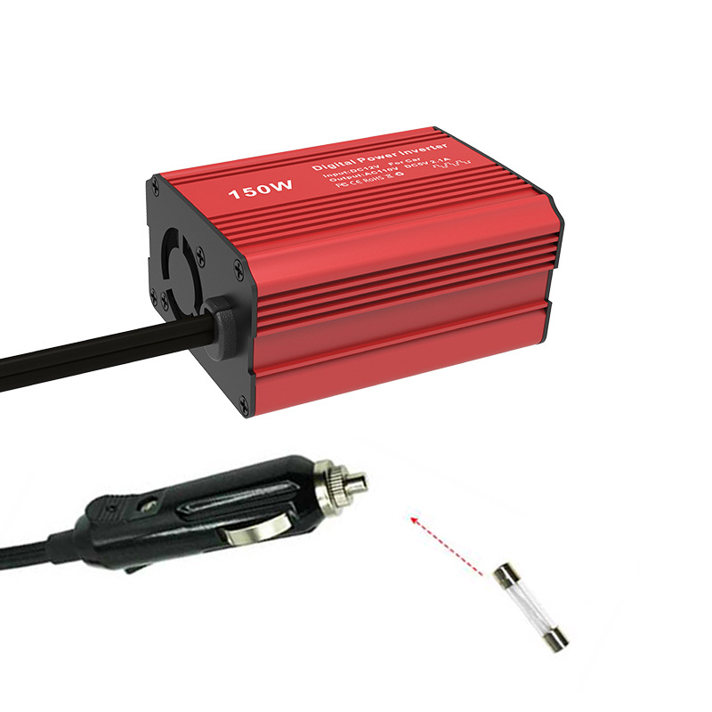 车载逆变器150W美规日规12V转110V USB快充Type-c快充电源转换器
