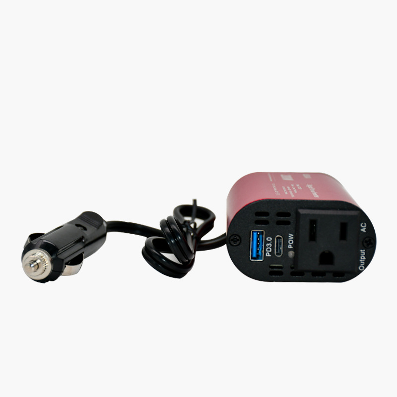 200W汽车电源逆变器电源转换器12V电瓶车载智能逆变器