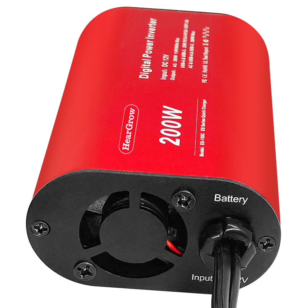 200W汽车电源逆变器电源转换器12V电瓶车载智能逆变器